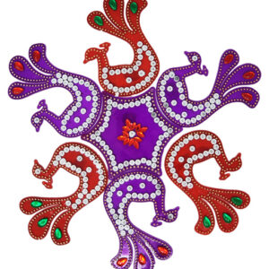 Dancing Peacock Rangoli Design (artificial Rangoli Reusable)