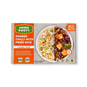 Home Roots Paneer Chilli With Fried Rice Combo Meal 325g