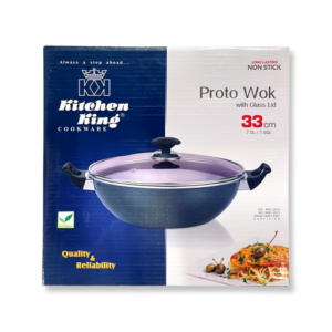 Kitchen King (Non-Stick) Wok with Glass Lid