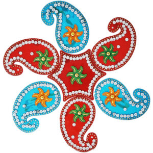 Kundan Six Point Rangoli Design (artificial Rangoli reusable)