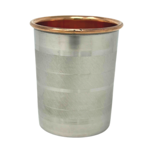 Kwality Steel and Copper Water Glass 250ml