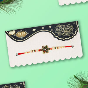 MR Fancy Flower Colorful Stone Rakhi