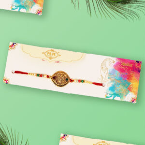 MR Kundan Center Flower Rakhi