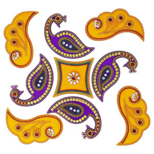 Peacock Rangoli Design (artificial Rangoli reusable)